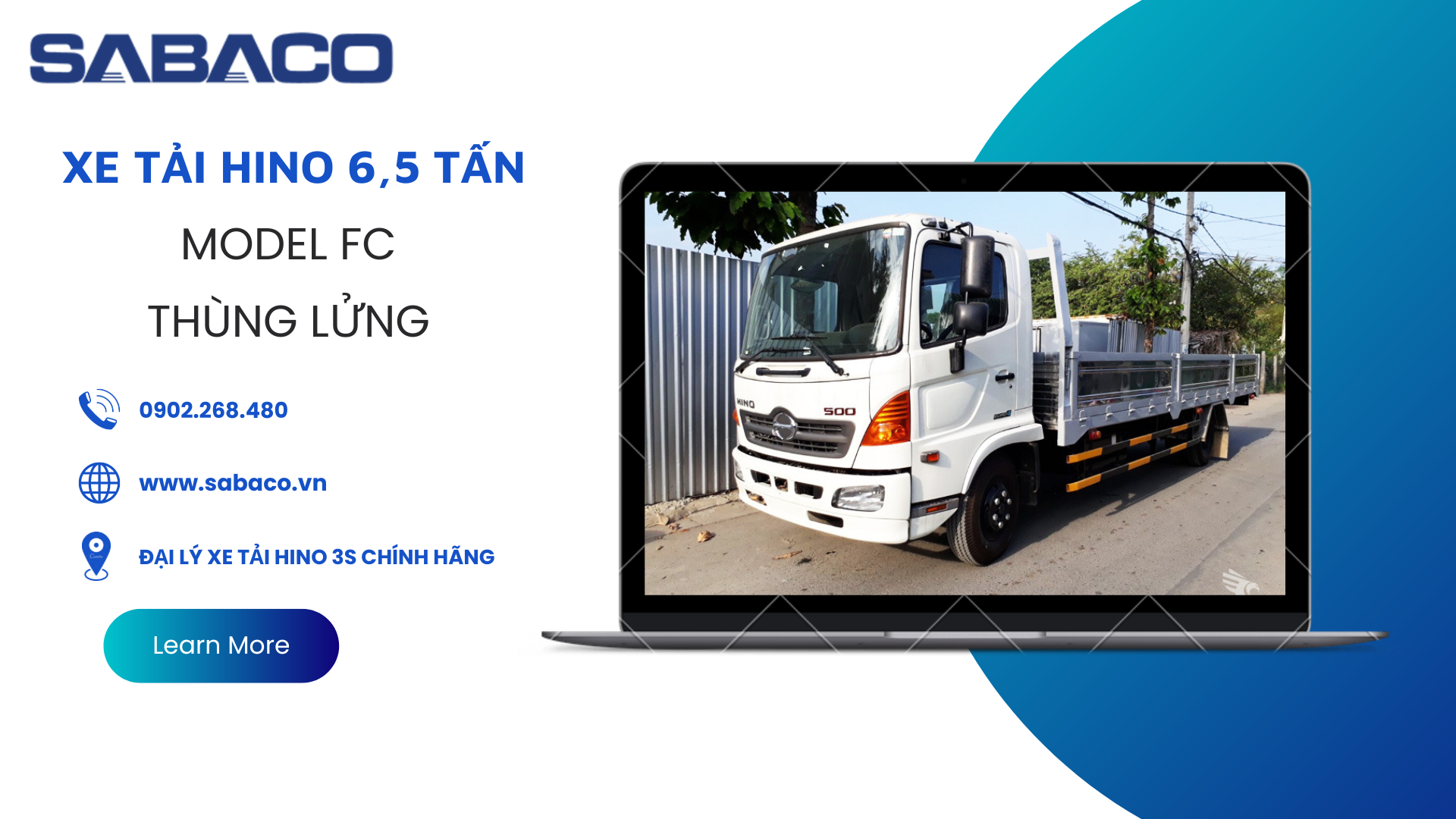 Xe tải Hino 6.5 tấn - Model FC - Thùng lửng